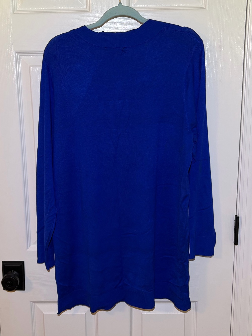 NWT Cable & Gauge Nautical Royal Blue V‑Neck Pullover Knit Tunic Top. 2X - Picture 7 of 7